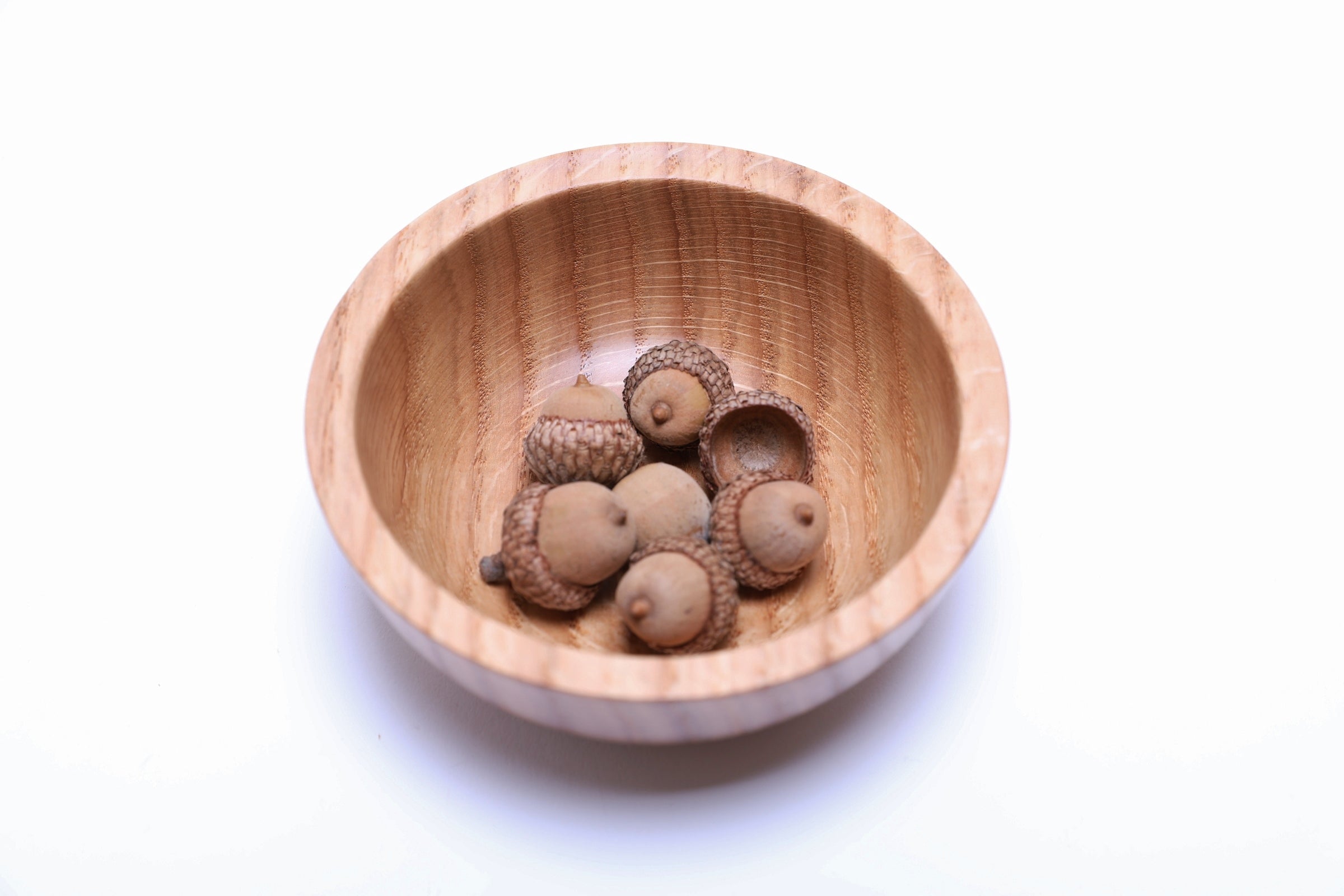 #2338 Small Quartersawn Red Oak Wooden Bowl  4 7/8" x 2"