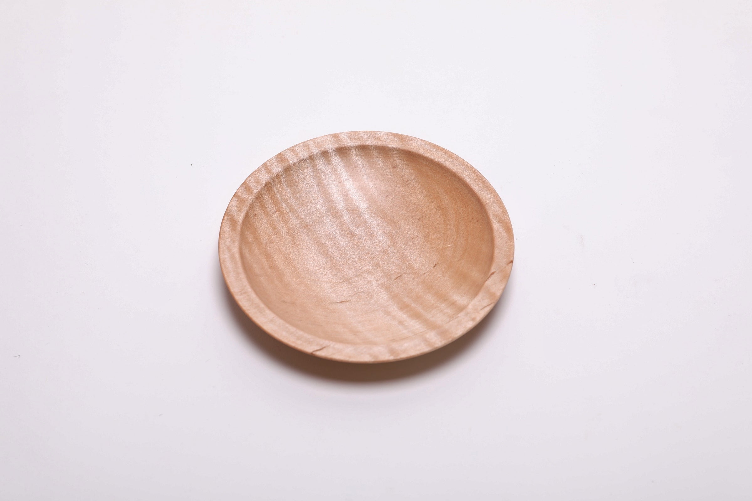 #2358 Flame Maple Wooden Jewelry Dish  5" x 7/8"