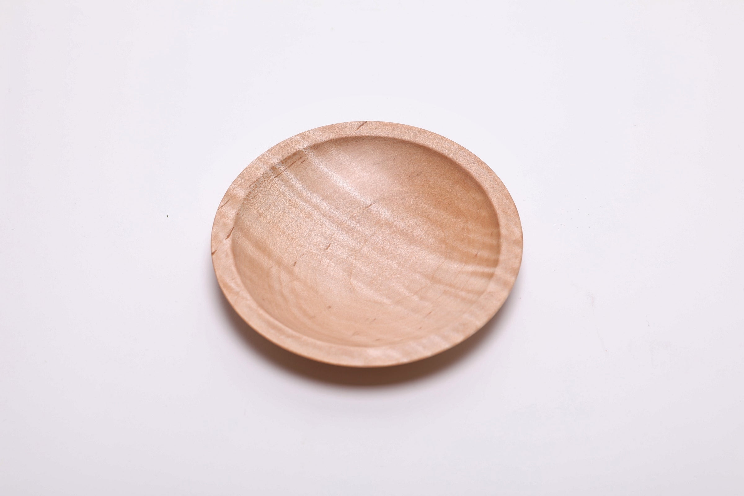 #2358 Flame Maple Wooden Jewelry Dish  5" x 7/8"
