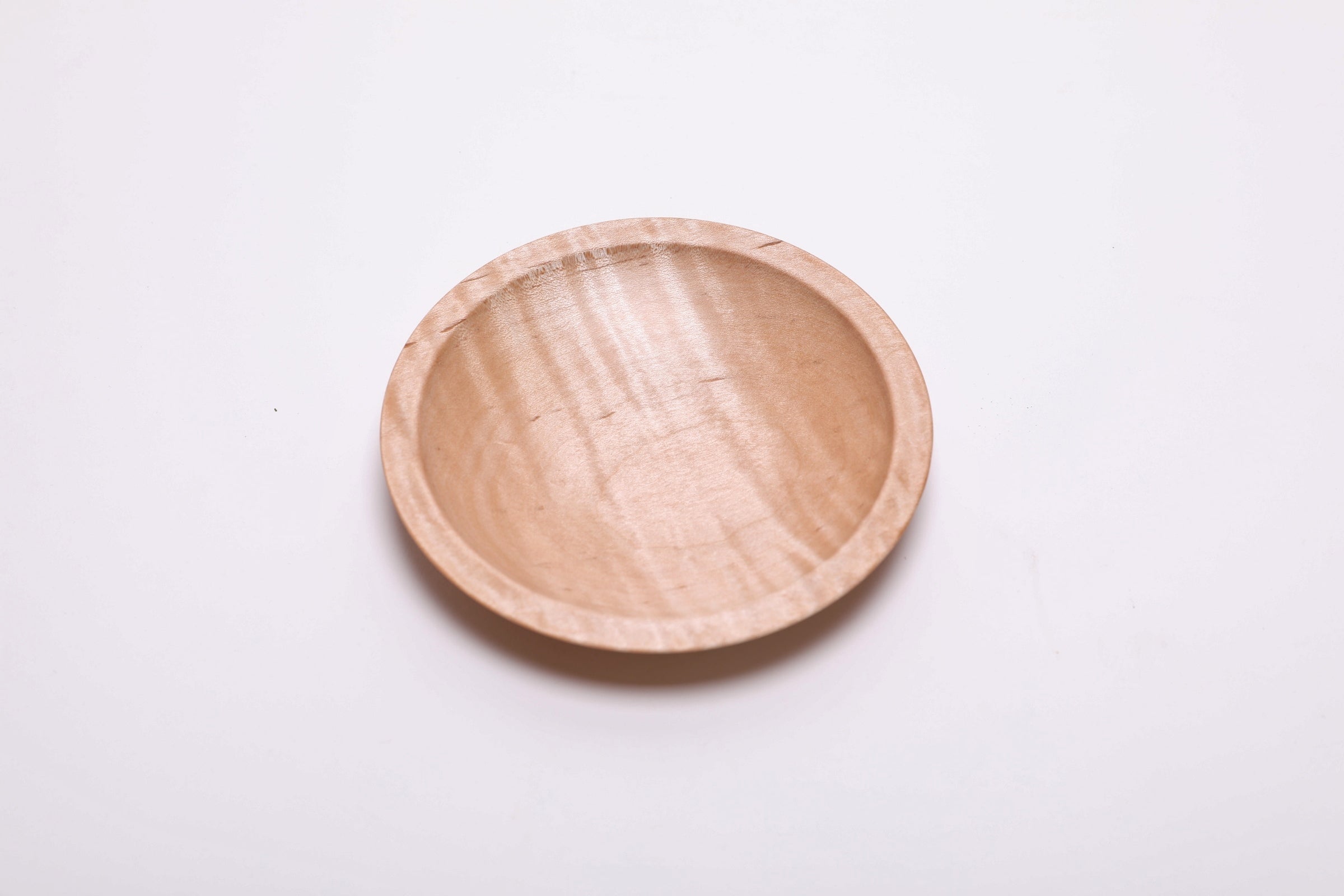 #2358 Flame Maple Wooden Jewelry Dish  5" x 7/8"