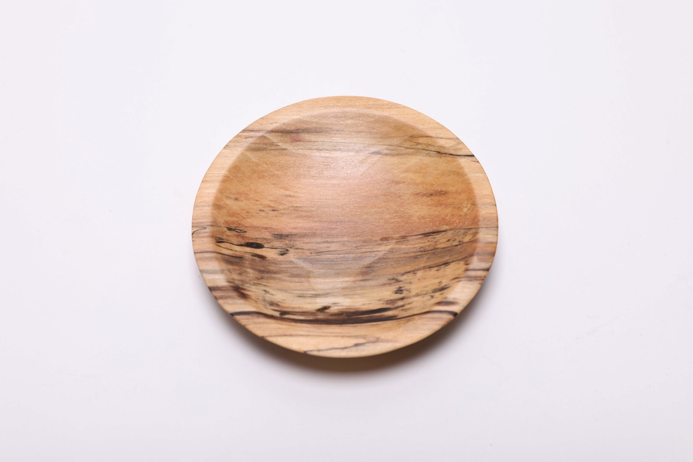 #2380 Spalted Hackberry Wooden Ring Dish  4" x 3/4"