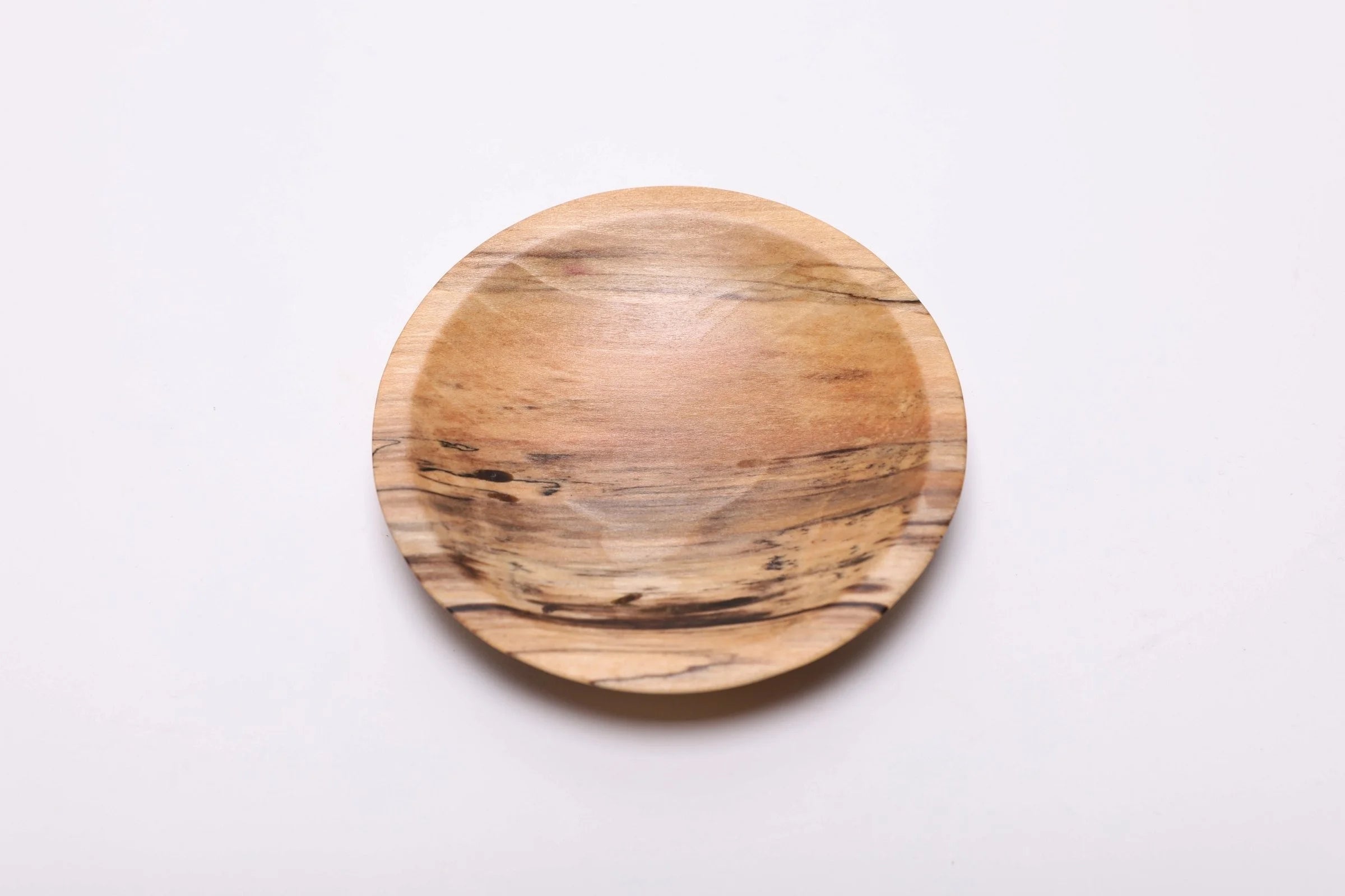 #2380 Spalted Hackberry Wooden Ring Dish  4" x 3/4"