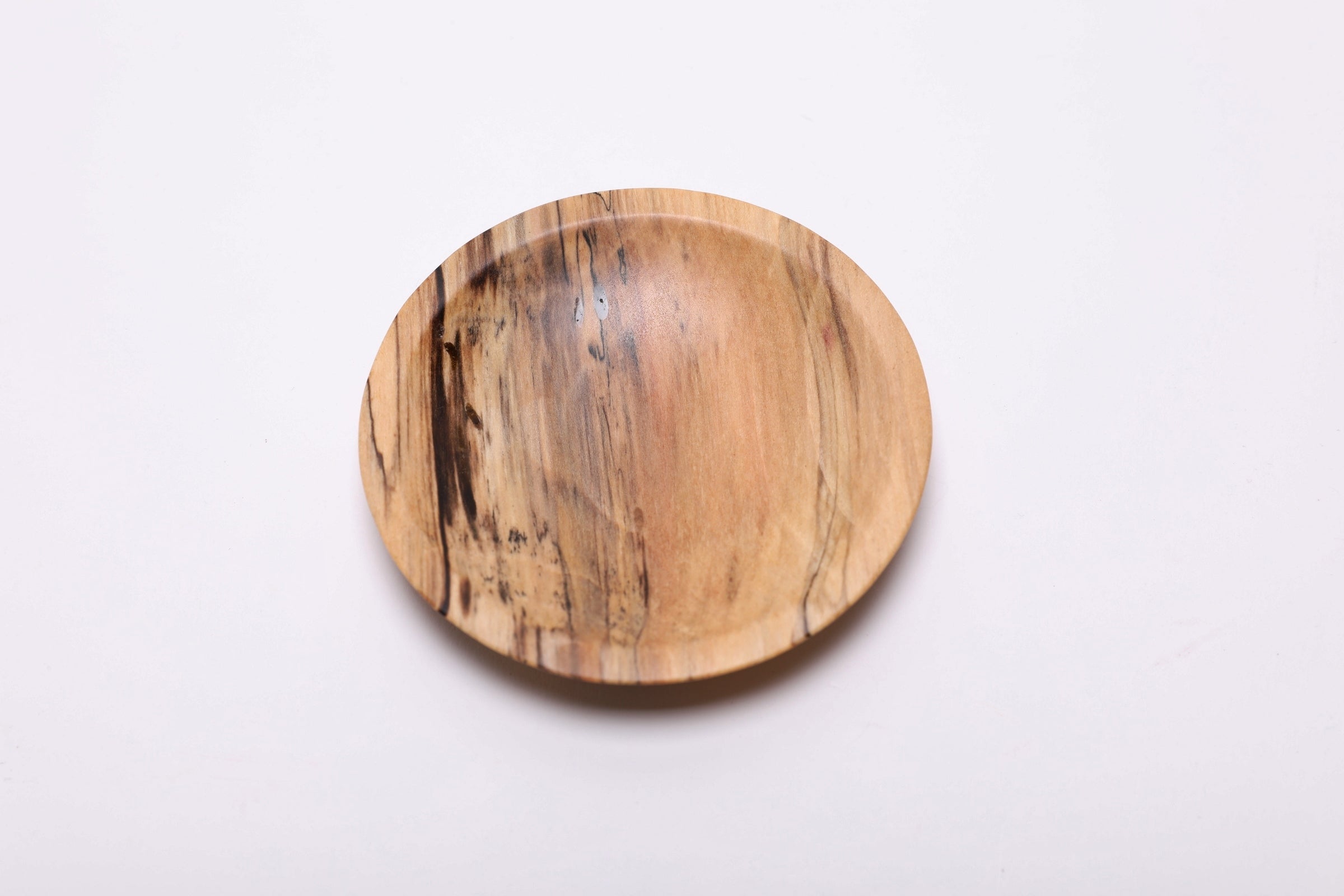 #2380 Spalted Hackberry Wooden Ring Dish  4" x 3/4"