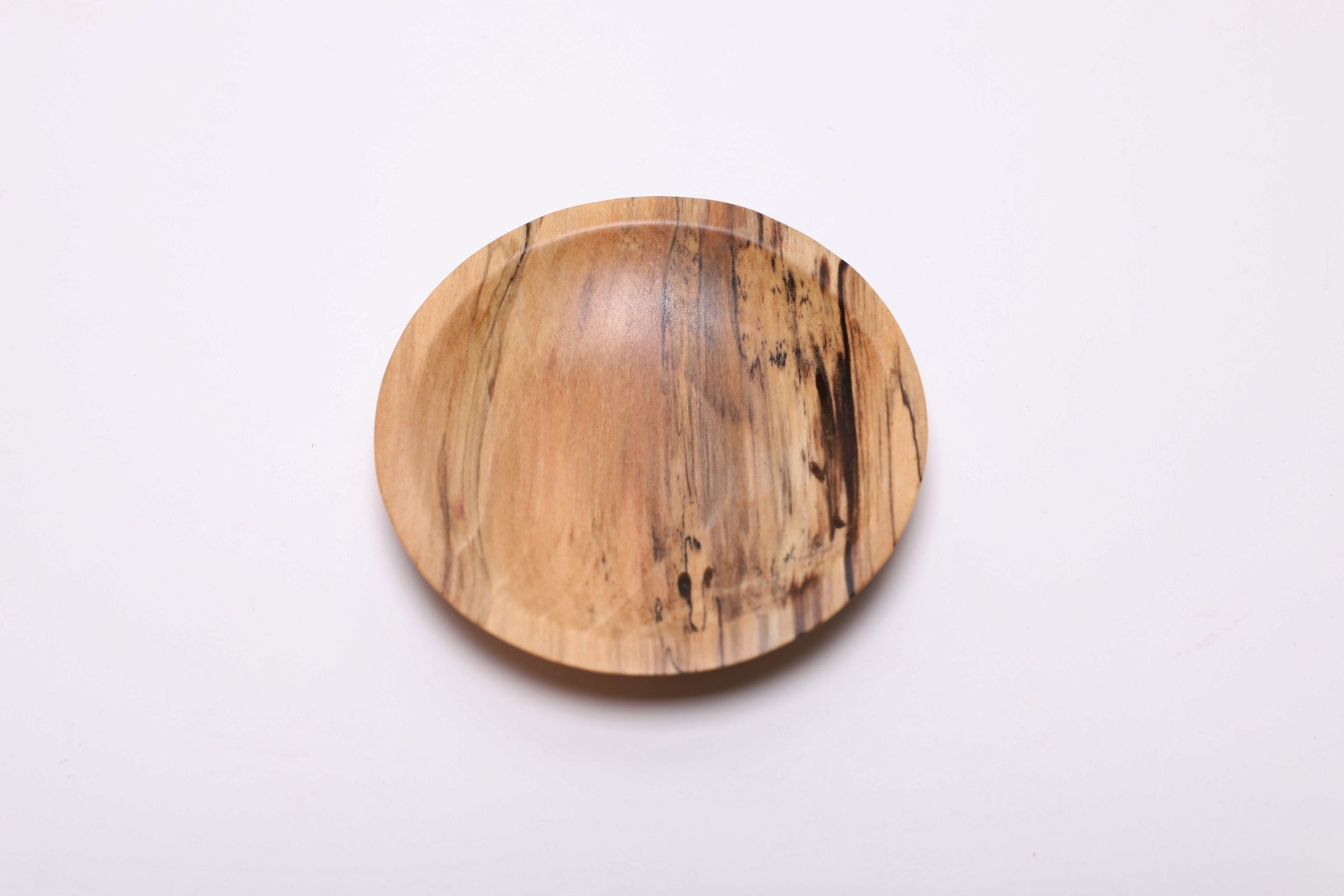 #2380 Spalted Hackberry Wooden Ring Dish  4" x 3/4"