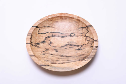 #2375 Spalted Hackberry Wooden Ring and Trinket Dish  5 7/8" x 1"