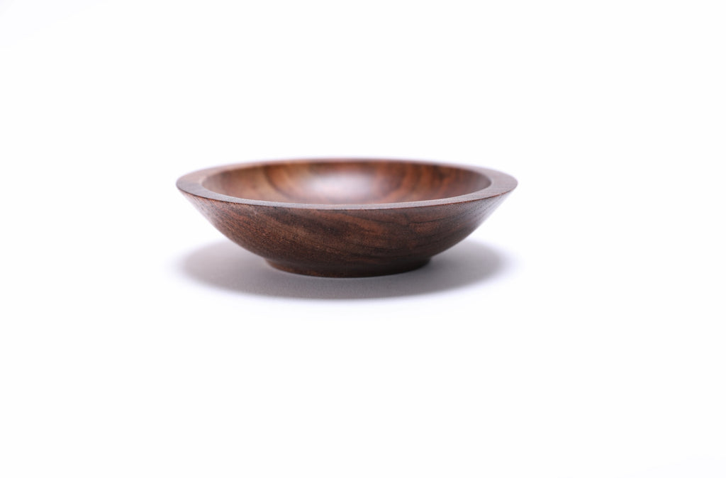 #2431 Claro Walnut Wooden Ring Dish  4 1/8" x 1"