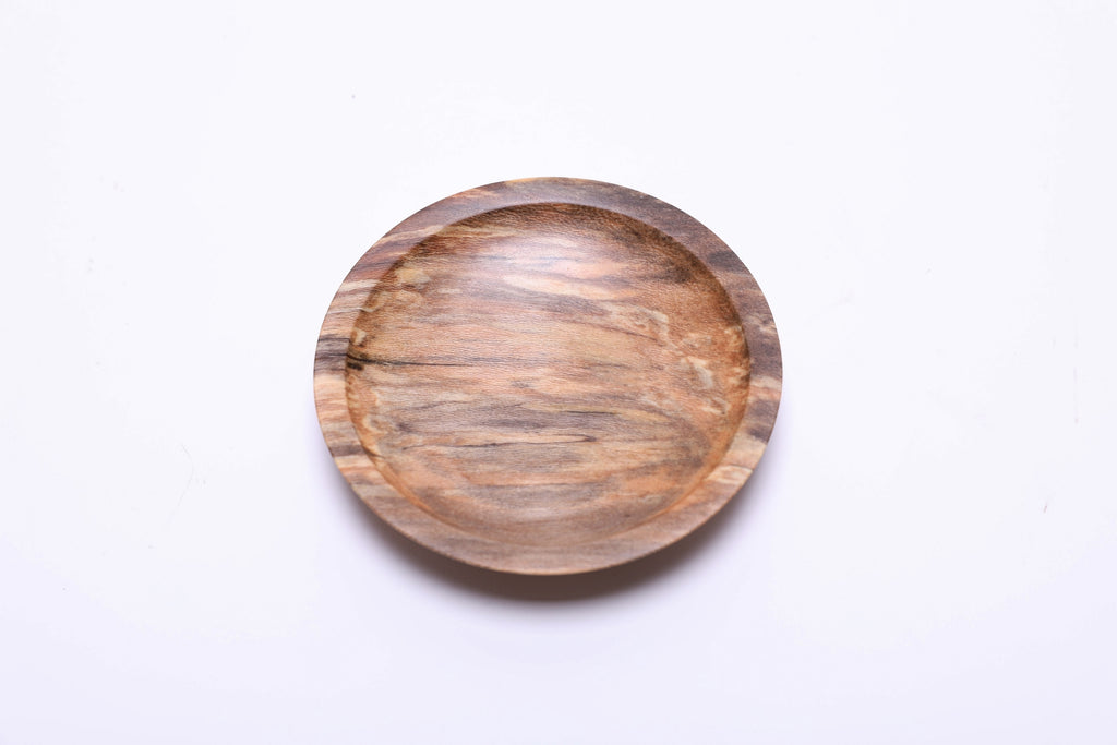 #2441 Spalted Sweet Gum Wooden Ring Dish  4 1/8" x 7/8"