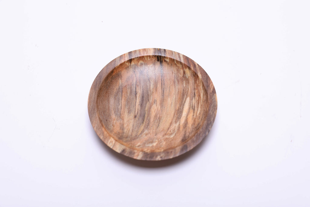 #2441 Spalted Sweet Gum Wooden Ring Dish  4 1/8" x 7/8"