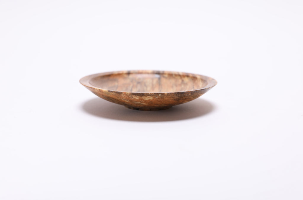 #2441 Spalted Sweet Gum Wooden Ring Dish  4 1/8" x 7/8"