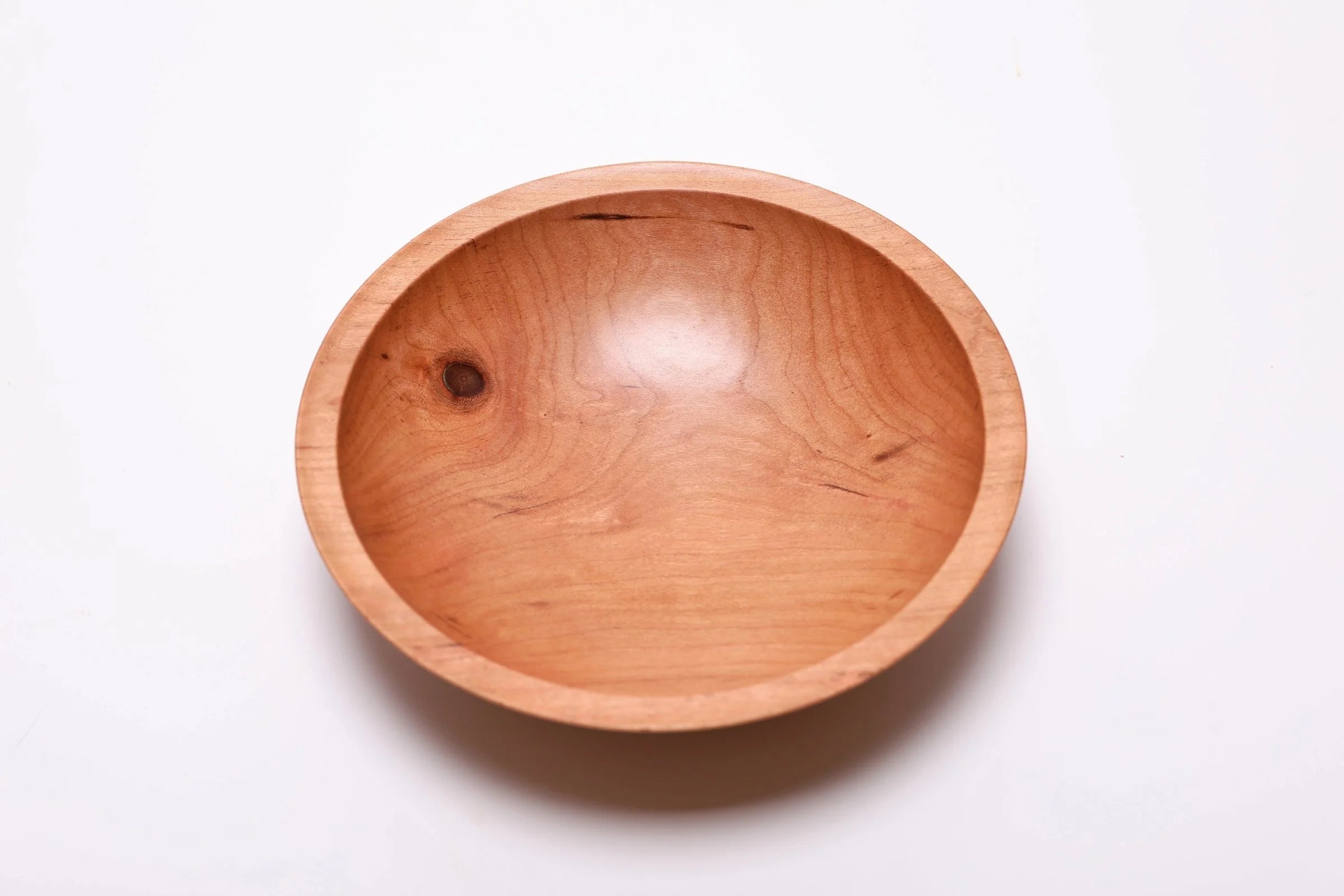 #2445 Wild Black Cherry Wooden Bowl  (7 1/2" x 2")