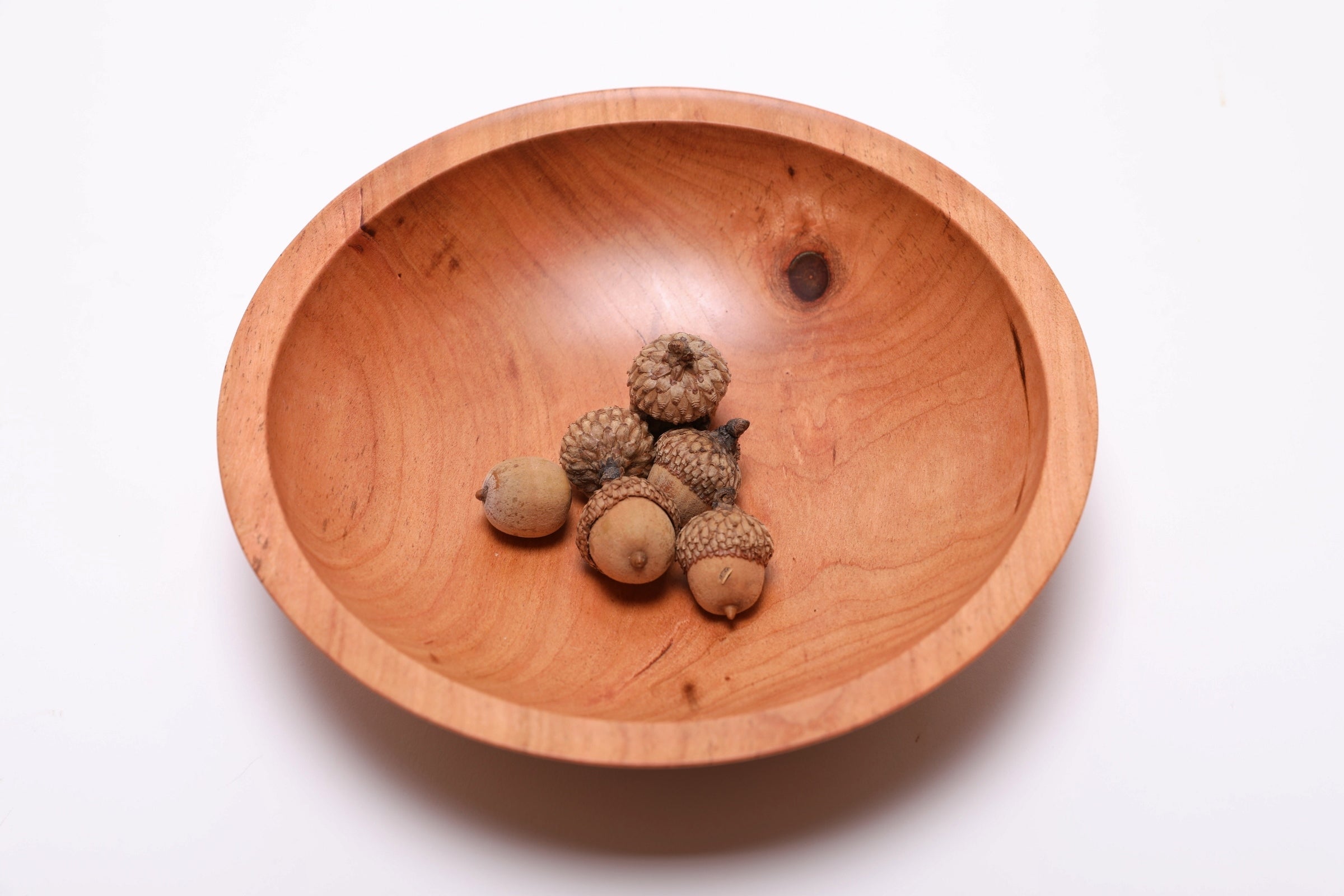 #2445 Wild Black Cherry Wooden Bowl  (7 1/2" x 2")