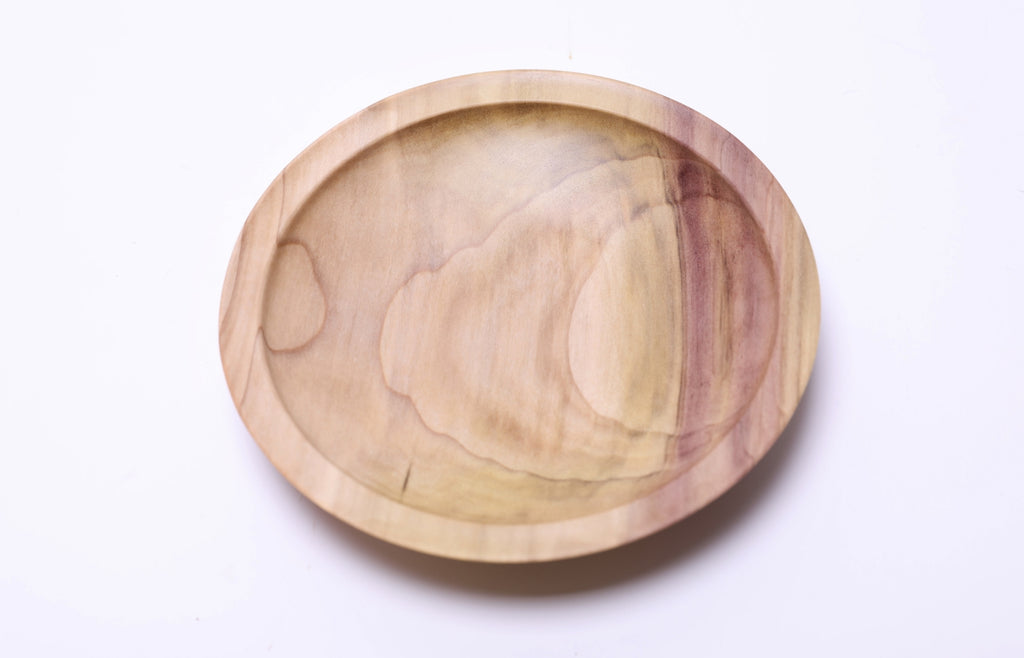 #2446 Rainbow Tulip Poplar Wooden Bowl  6 1/2" x 1 1/4"