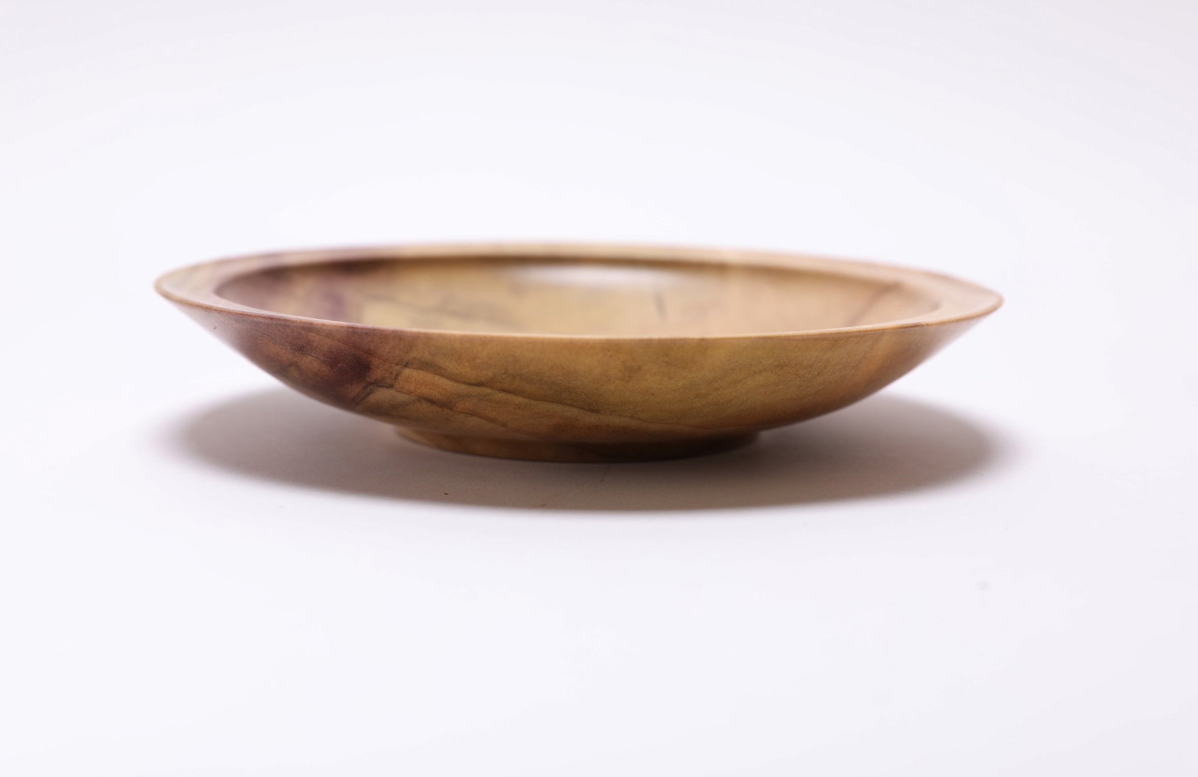 #2446 Rainbow Tulip Poplar Wooden Bowl  6 1/2" x 1 1/4"