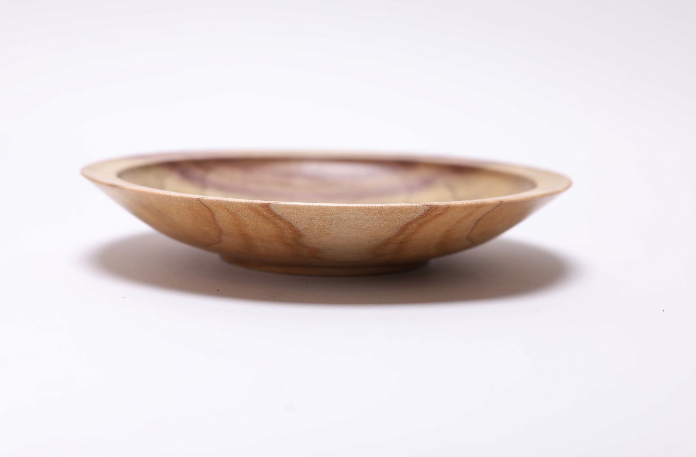 #2446 Rainbow Tulip Poplar Wooden Bowl  6 1/2" x 1 1/4"