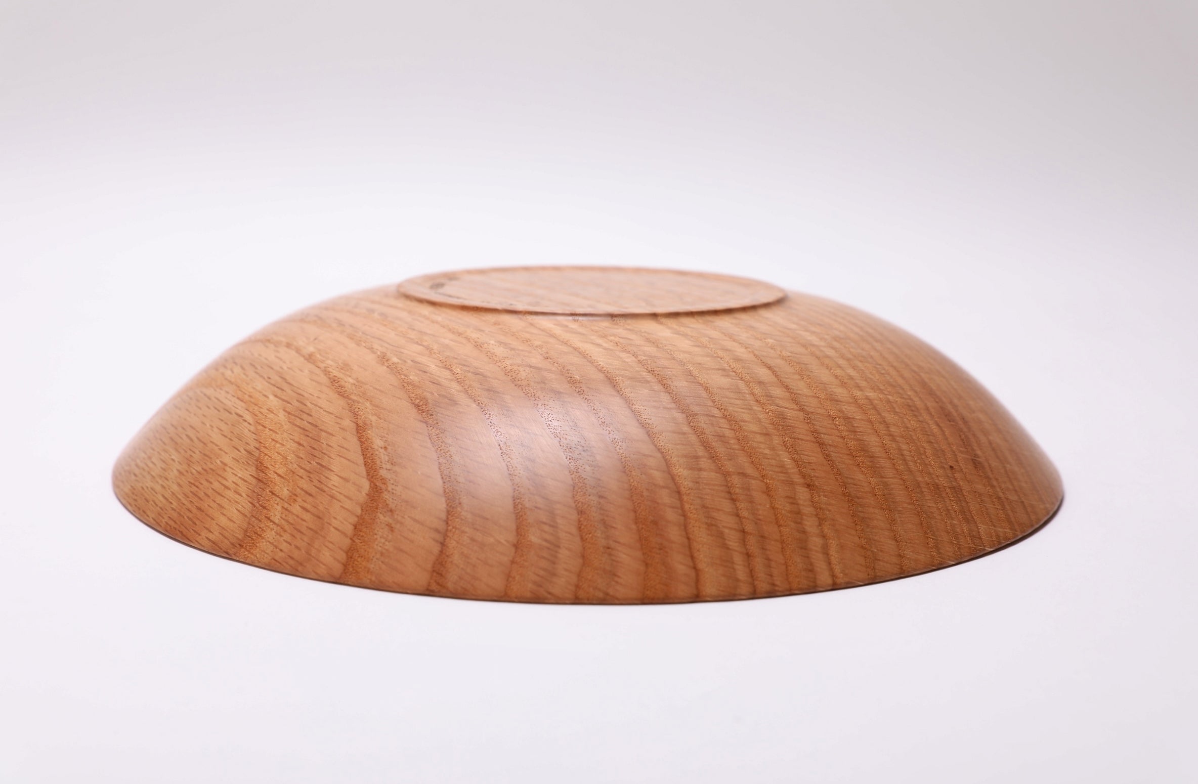 #2454 Red Oak Shallow Wooden Bowl   11 3/4" x 2 1/8"