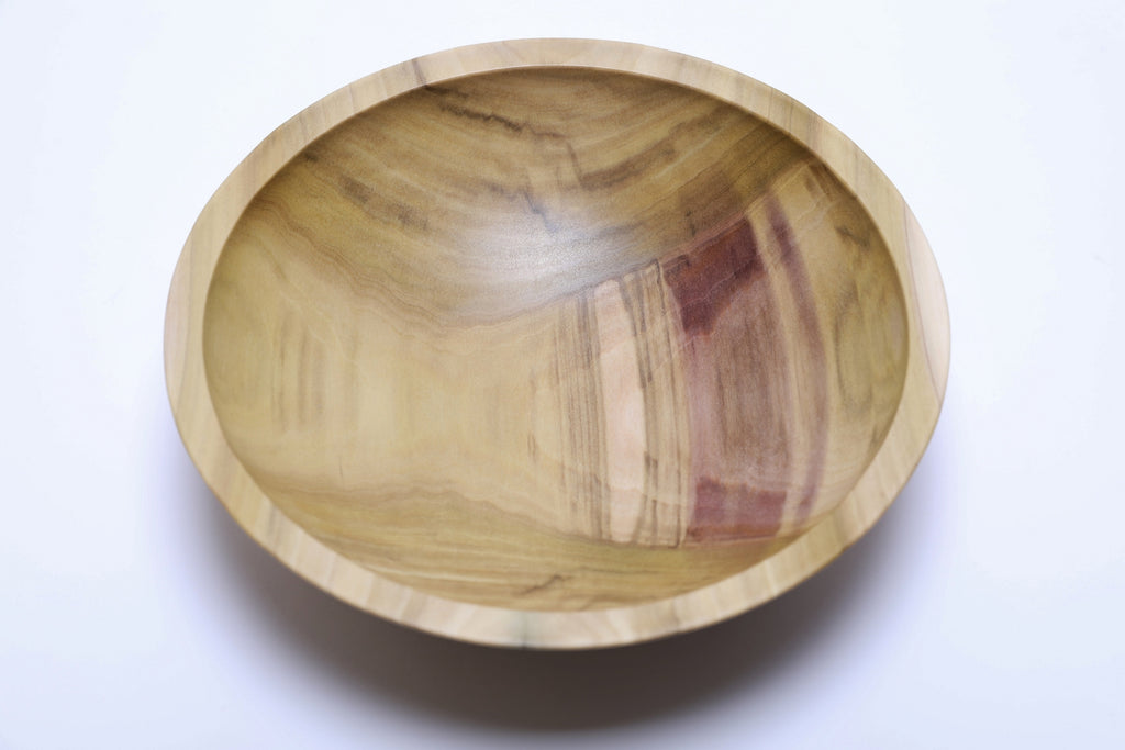 #2469 Rainbow Tulip Poplar Wooden Bowl  9 1/2" x 2 1/2"