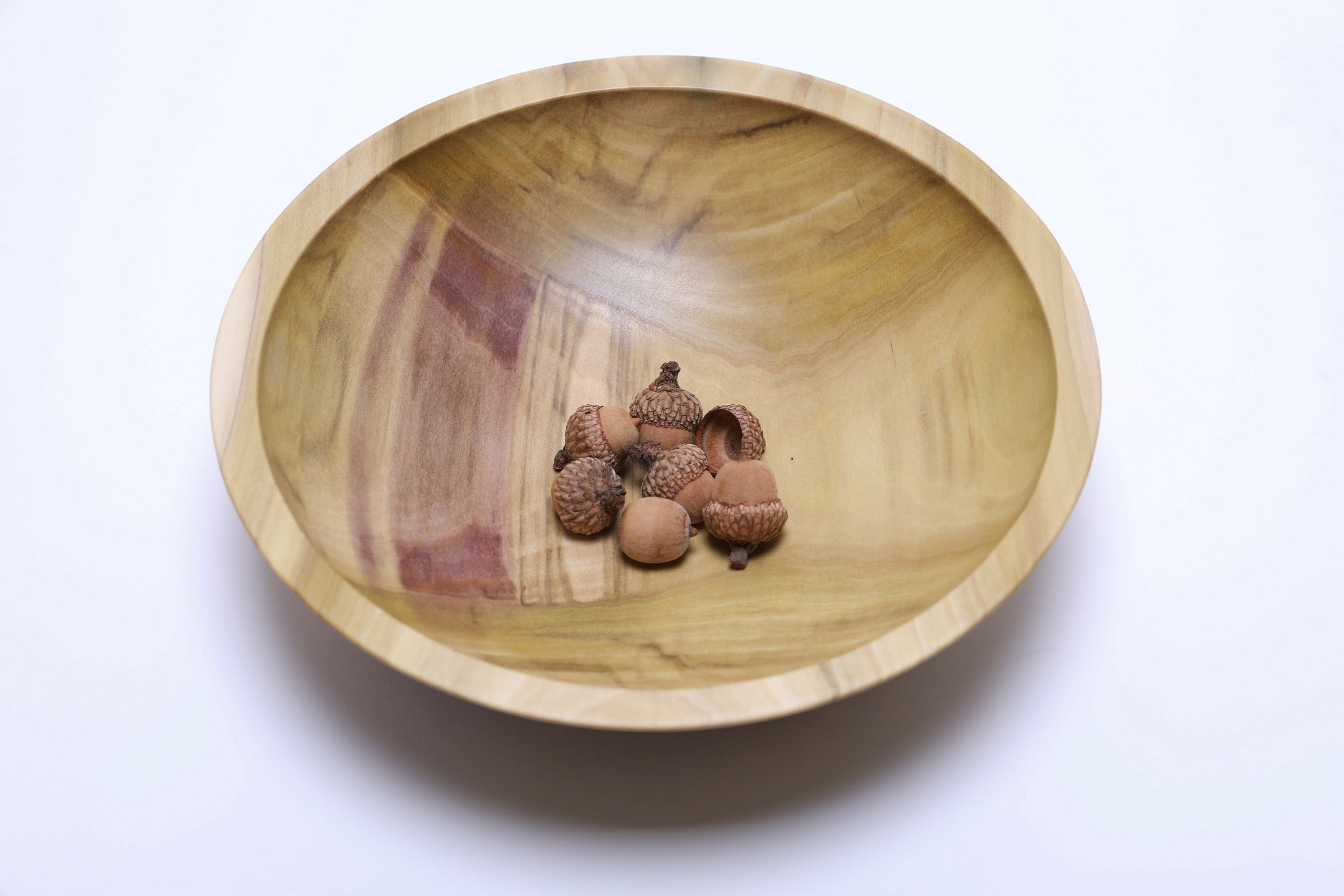 #2469 Rainbow Tulip Poplar Wooden Bowl  9 1/2" x 2 1/2"