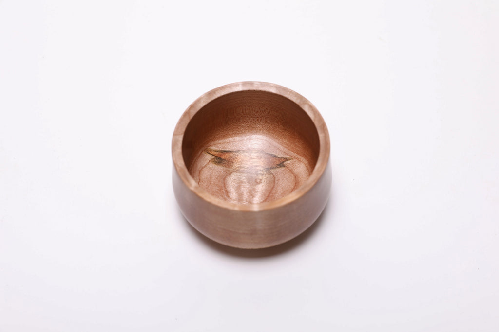#2475 Small Big Leaf Maple Wooden Bowl  (3 3/4" x 2 1/8")
