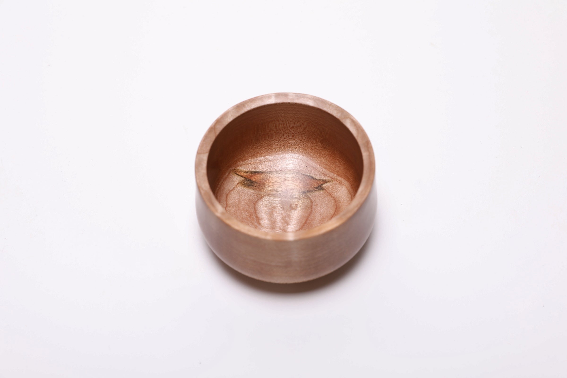 #2475 Small Big Leaf Maple Wooden Bowl  (3 3/4" x 2 1/8")