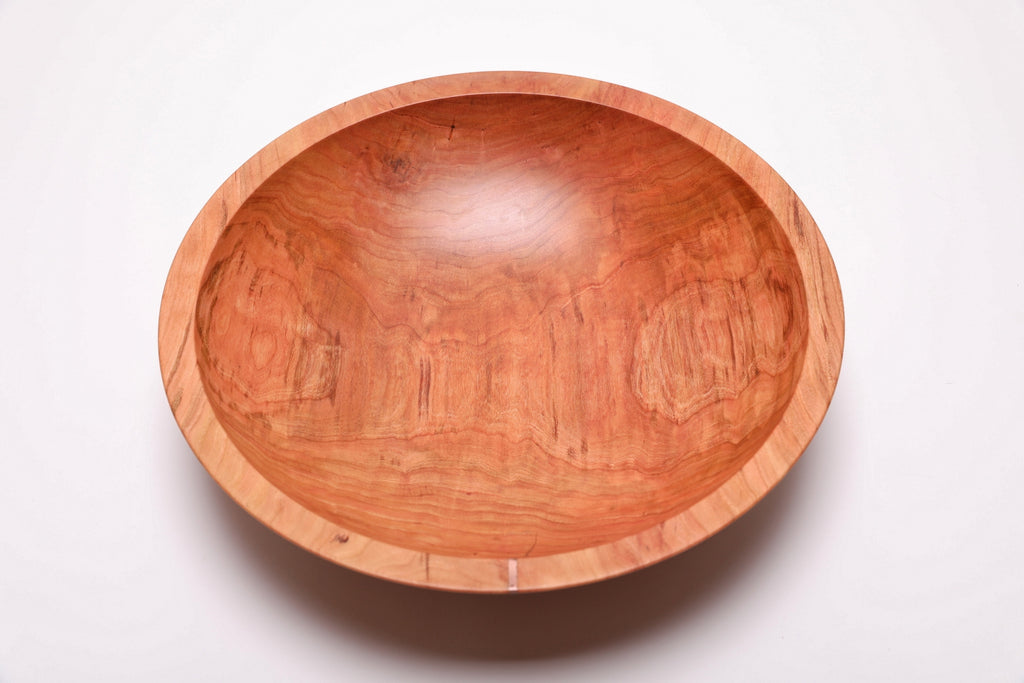 #2484 Curly Wild Black Cherry Fruit and Salad Bowl  13 1/2" x 3 1/2"