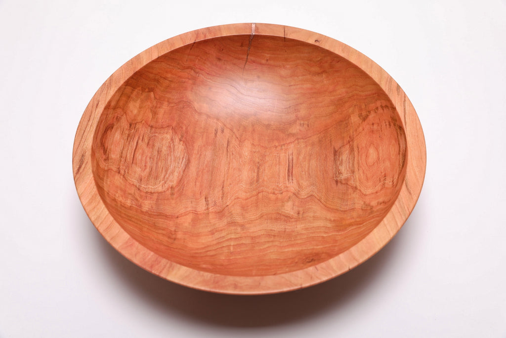 #2484 Curly Wild Black Cherry Fruit and Salad Bowl  13 1/2" x 3 1/2"