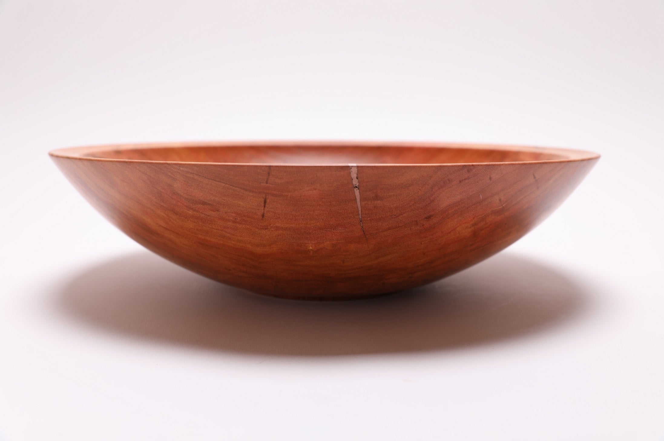 #2484 Curly Wild Black Cherry Fruit and Salad Bowl  13 1/2" x 3 1/2"