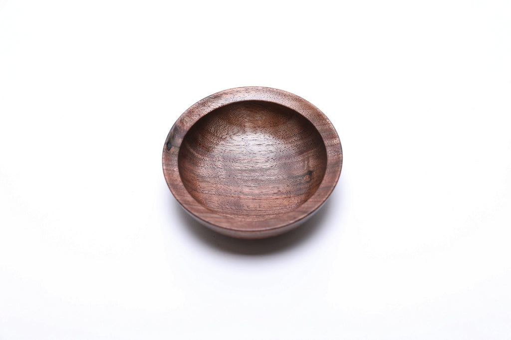#2499 Wild Black Walnut Wooden Jewelry Bowl  3 3/4" x 1 1/4"