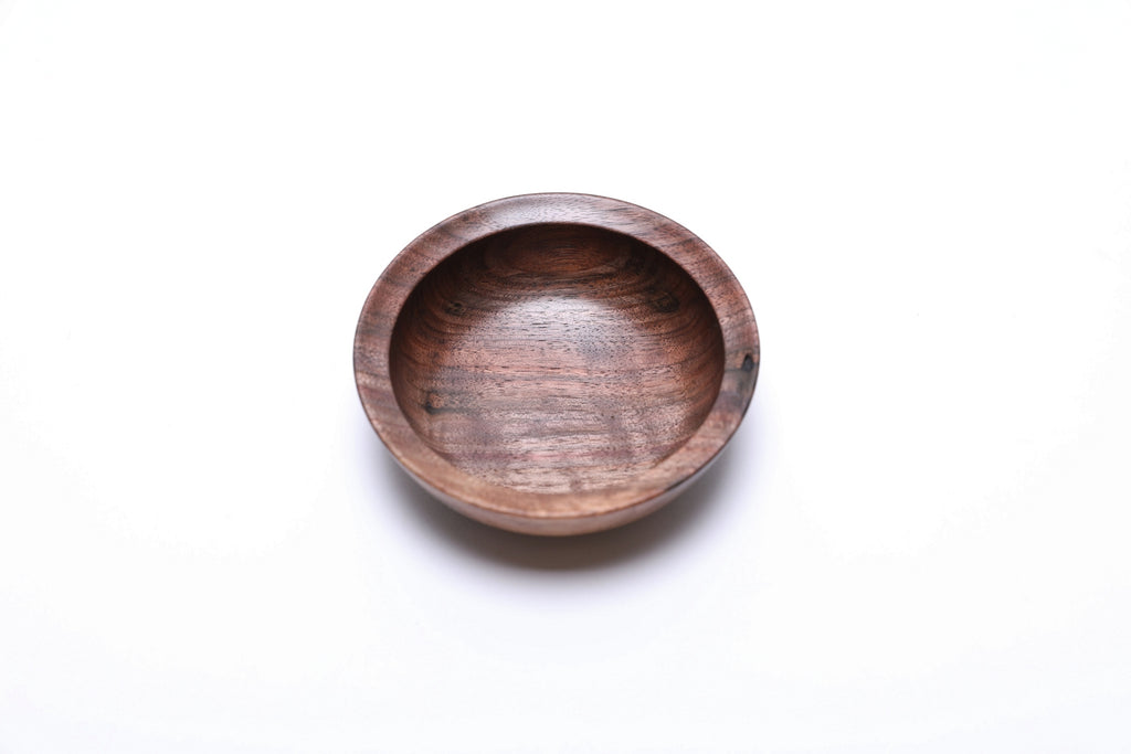#2499 Wild Black Walnut Wooden Jewelry Bowl  3 3/4" x 1 1/4"