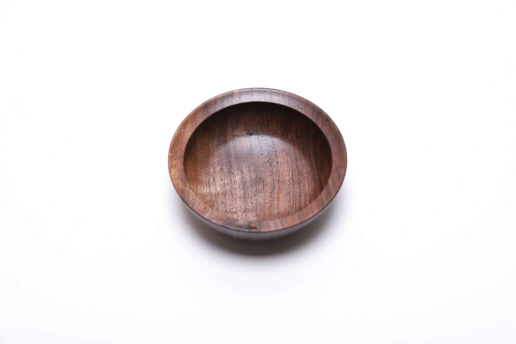#2499 Wild Black Walnut Wooden Jewelry Bowl  3 3/4" x 1 1/4"