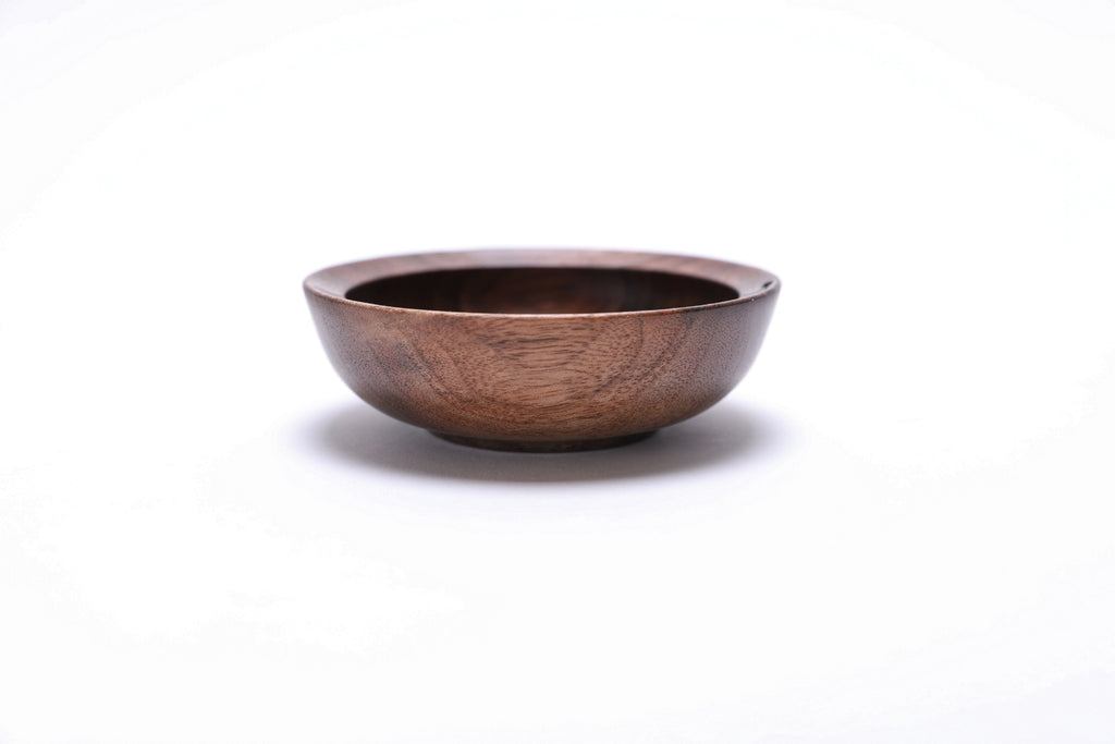 #2499 Wild Black Walnut Wooden Jewelry Bowl  3 3/4" x 1 1/4"