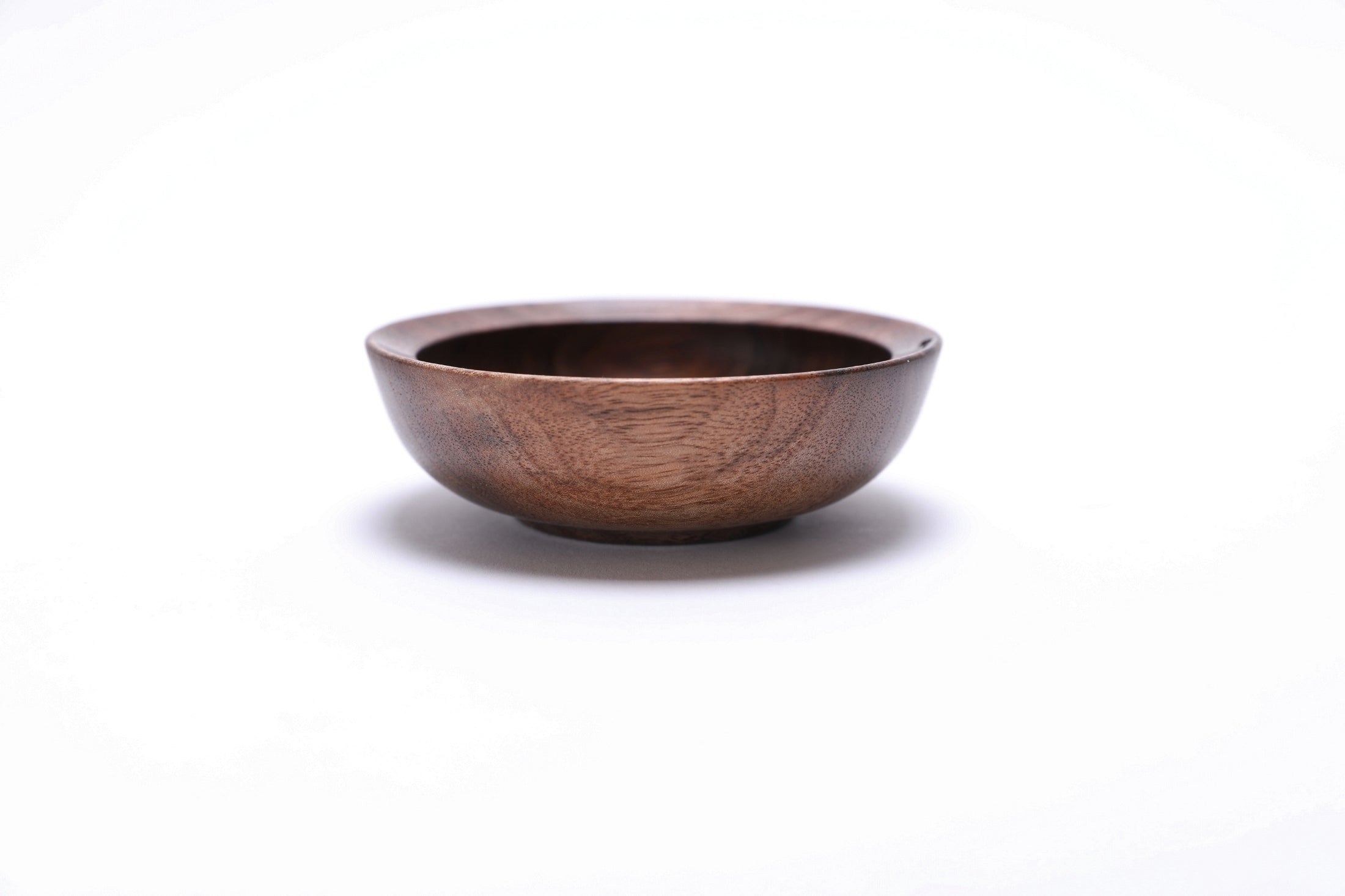 #2499 Wild Black Walnut Wooden Jewelry Bowl  3 3/4" x 1 1/4"