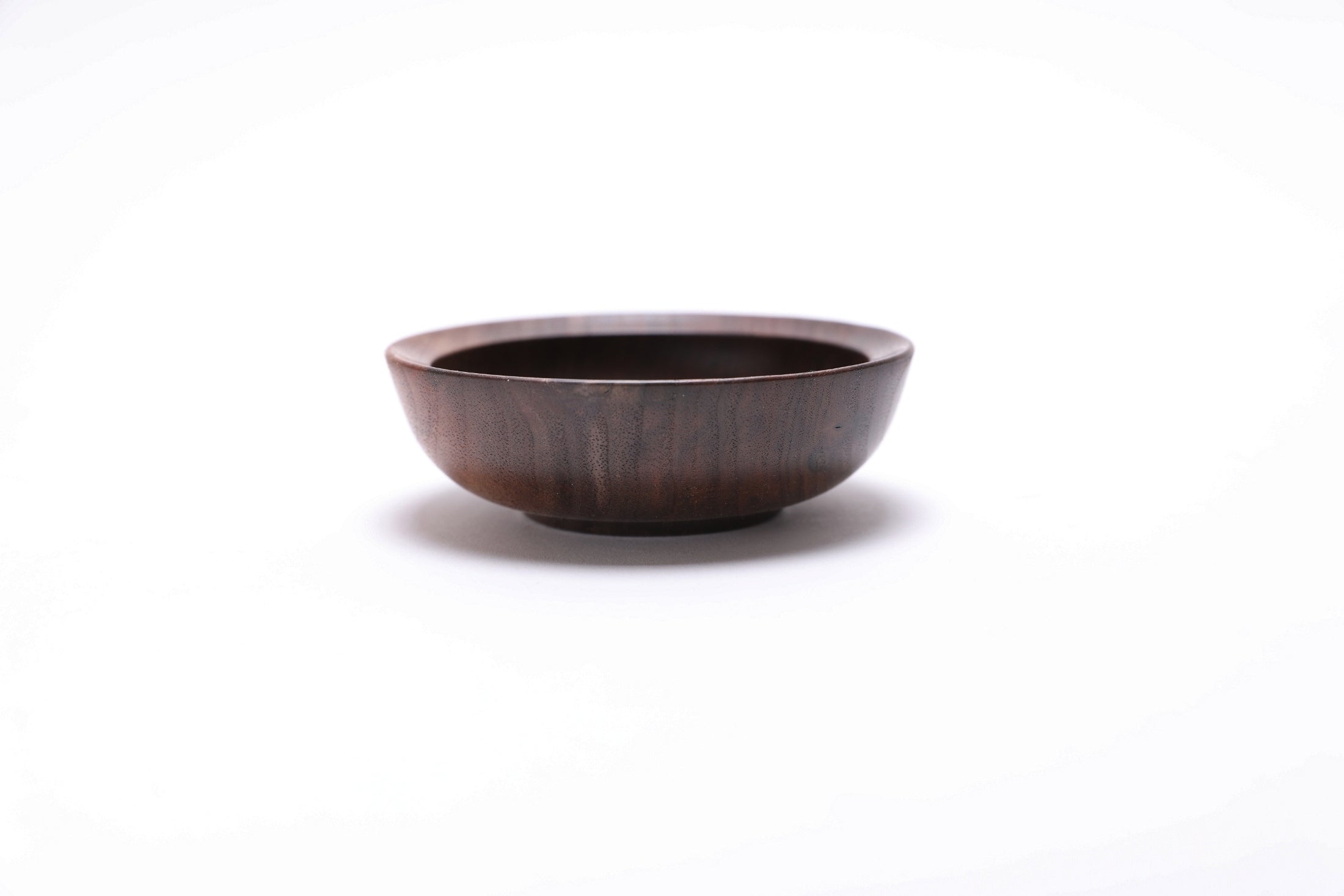 #2499 Wild Black Walnut Wooden Jewelry Bowl  3 3/4" x 1 1/4"