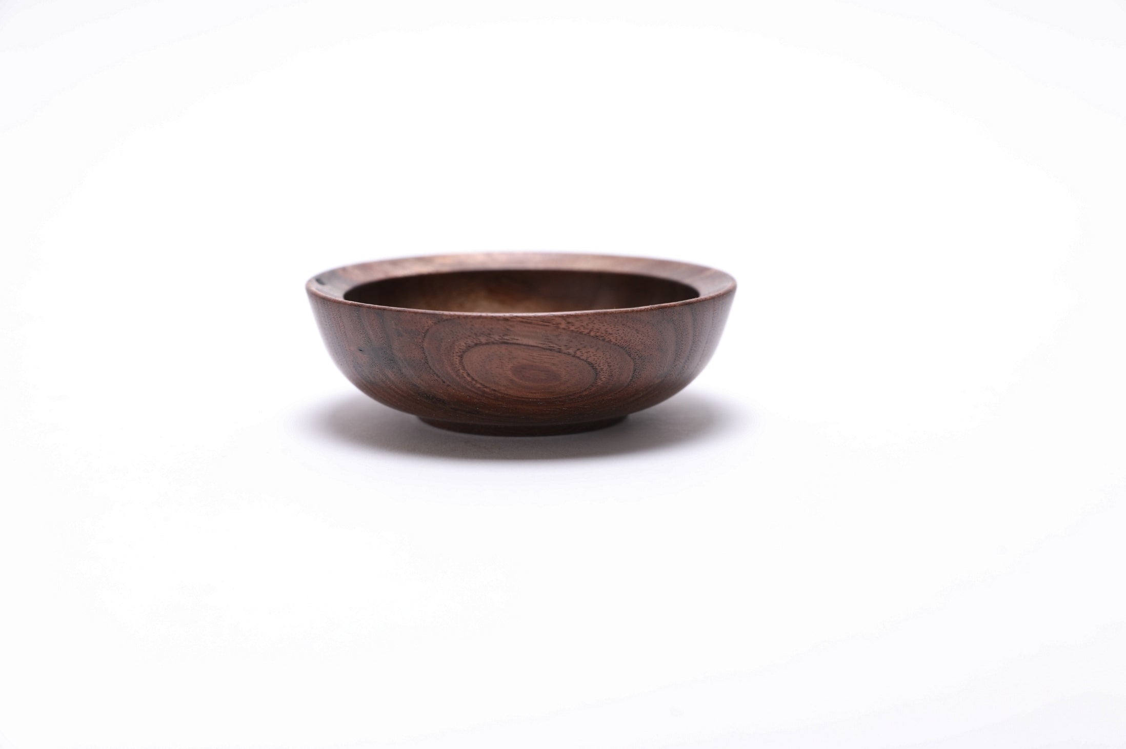 #2499 Wild Black Walnut Wooden Jewelry Bowl  3 3/4" x 1 1/4"