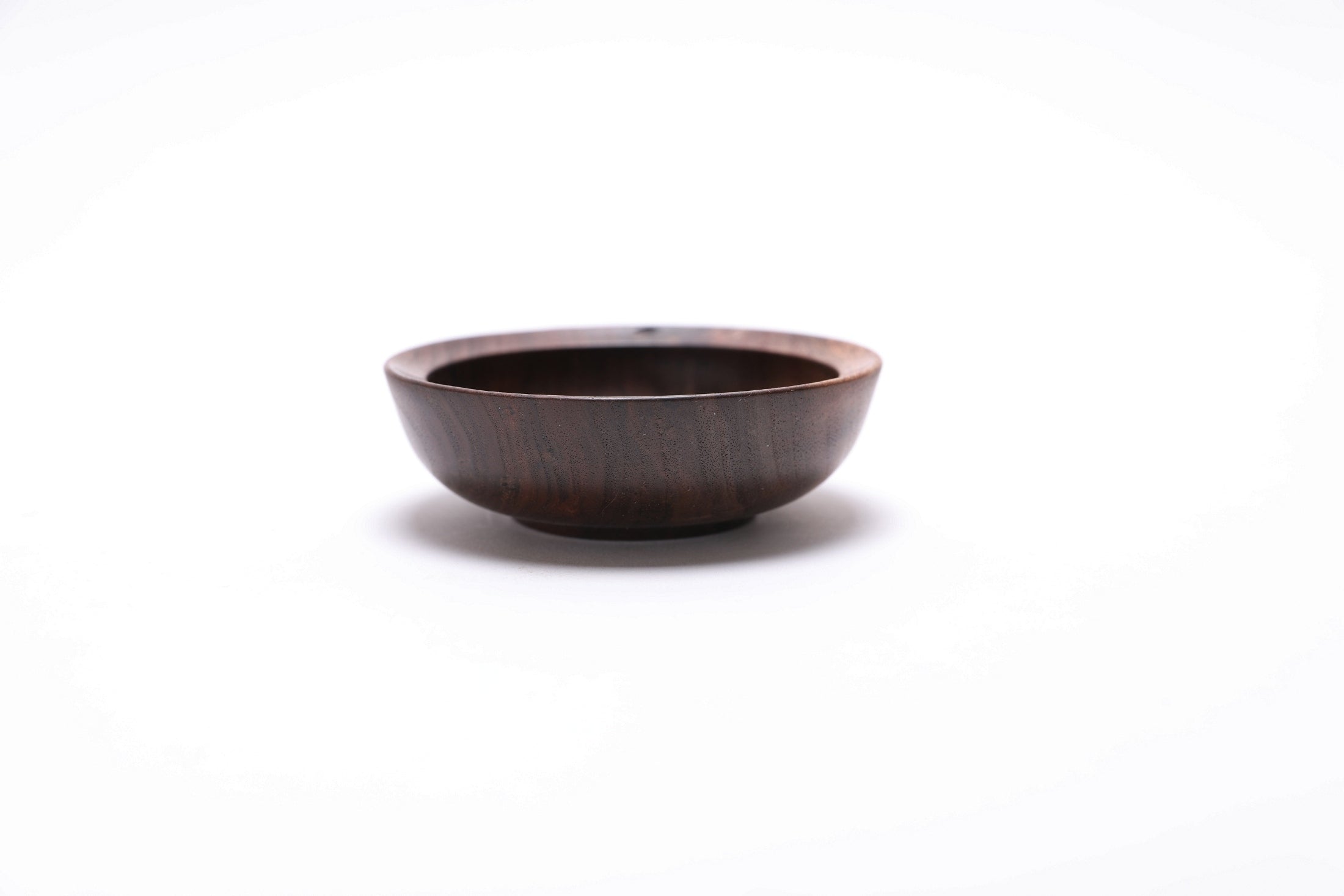 #2499 Wild Black Walnut Wooden Jewelry Bowl  3 3/4" x 1 1/4"