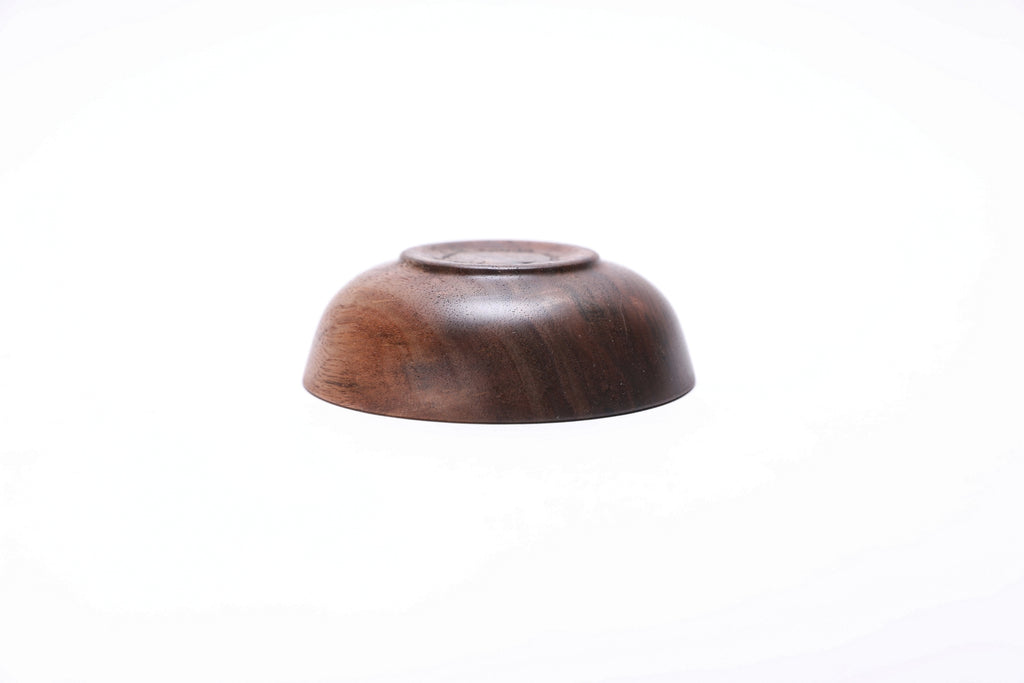 #2499 Wild Black Walnut Wooden Jewelry Bowl  3 3/4" x 1 1/4"