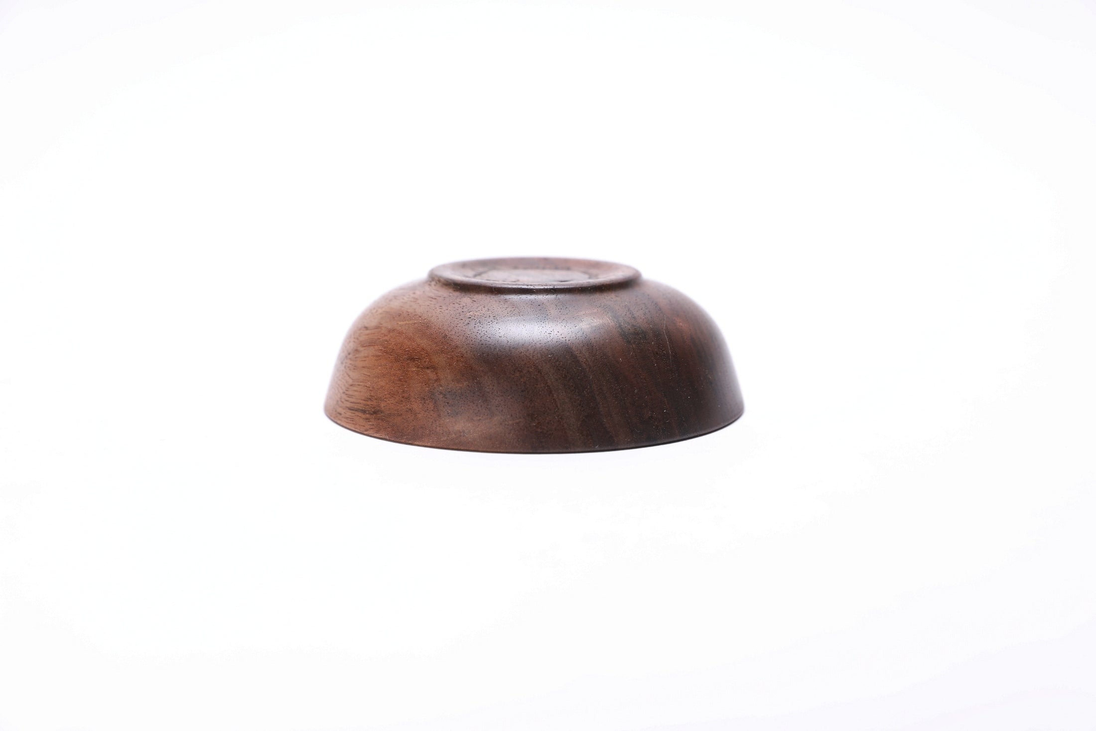#2499 Wild Black Walnut Wooden Jewelry Bowl  3 3/4" x 1 1/4"