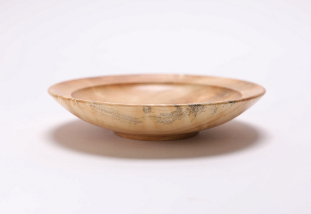 #2500 Box Elder Burl Wooden Ring Dish  4 3/4" x 1"