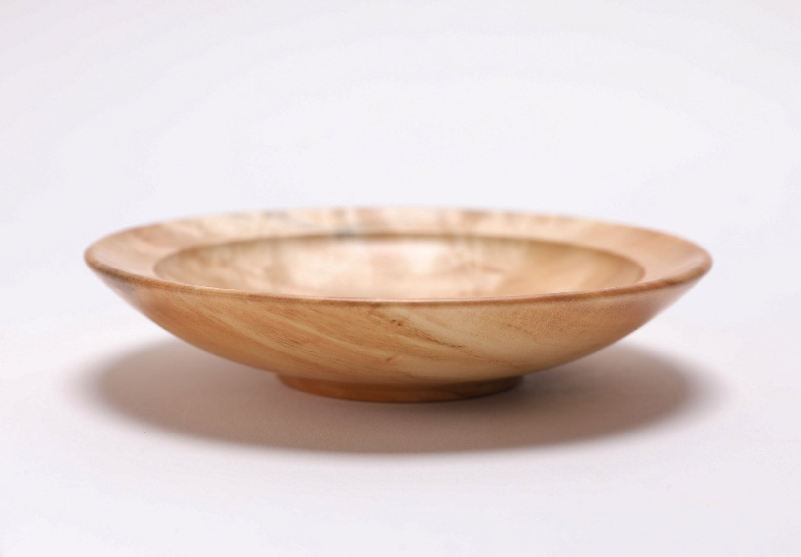 #2500 Box Elder Burl Wooden Ring Dish  4 3/4" x 1"