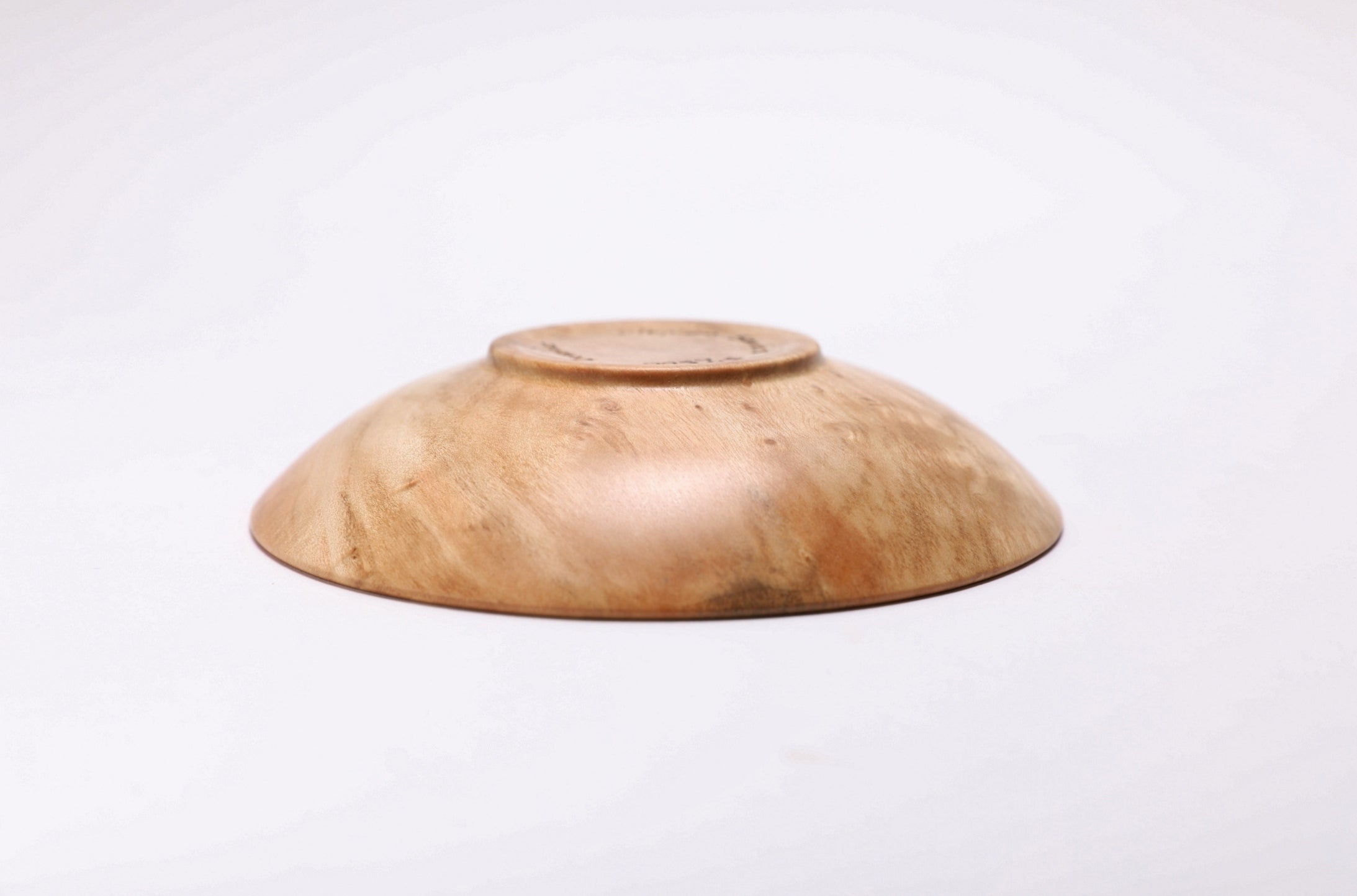 #2500 Box Elder Burl Wooden Ring Dish  4 3/4" x 1"