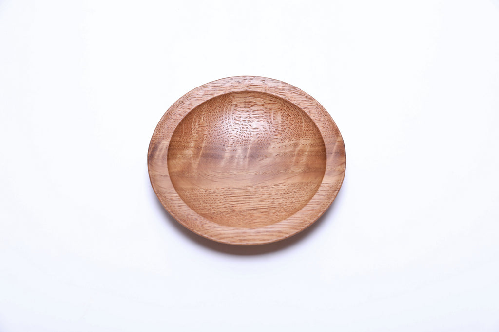 #2512 Oak Burl Wooden Ring Dish  4 7/8" x 3/4"