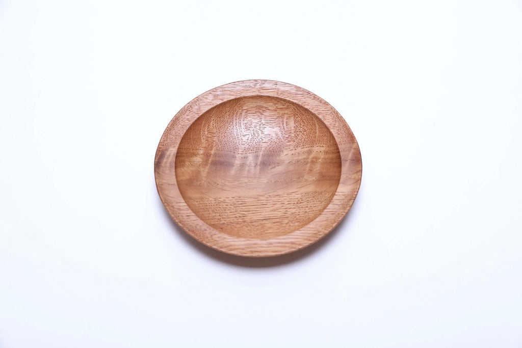 #2512 Oak Burl Wooden Ring Dish  4 7/8" x 3/4"