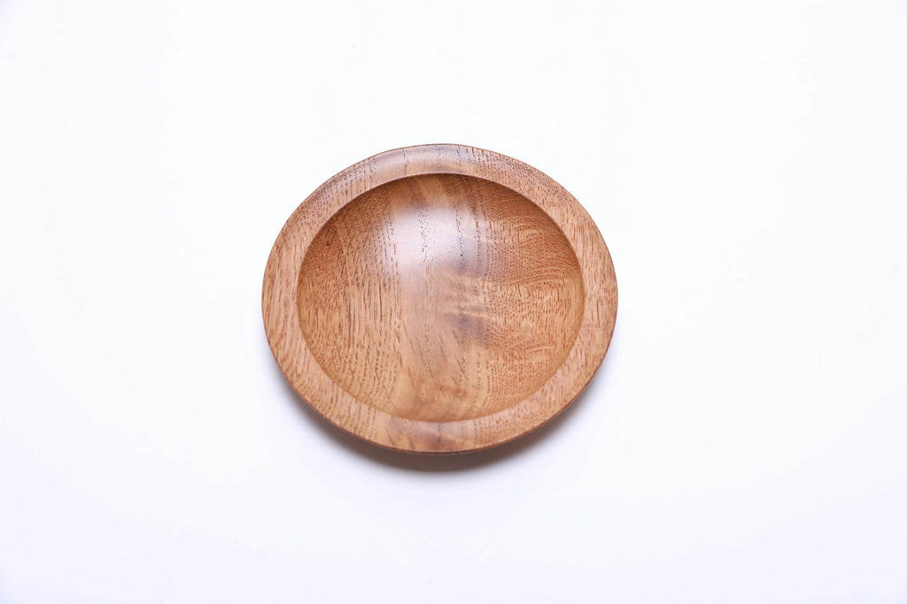 #2512 Oak Burl Wooden Ring Dish  4 7/8" x 3/4"