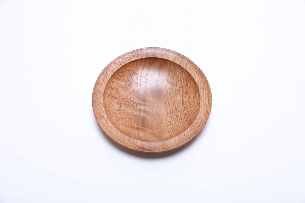 #2512 Oak Burl Wooden Ring Dish  4 7/8" x 3/4"