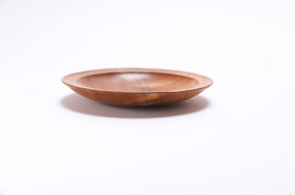 #2512 Oak Burl Wooden Ring Dish  4 7/8" x 3/4"
