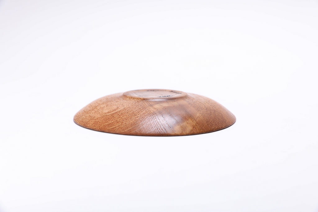#2512 Oak Burl Wooden Ring Dish  4 7/8" x 3/4"
