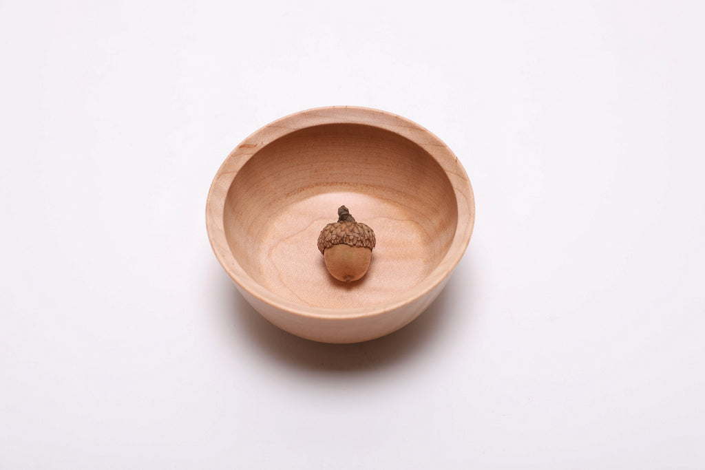 #2519 Small Tiger Maple Wooden Bowl  4" x 2"