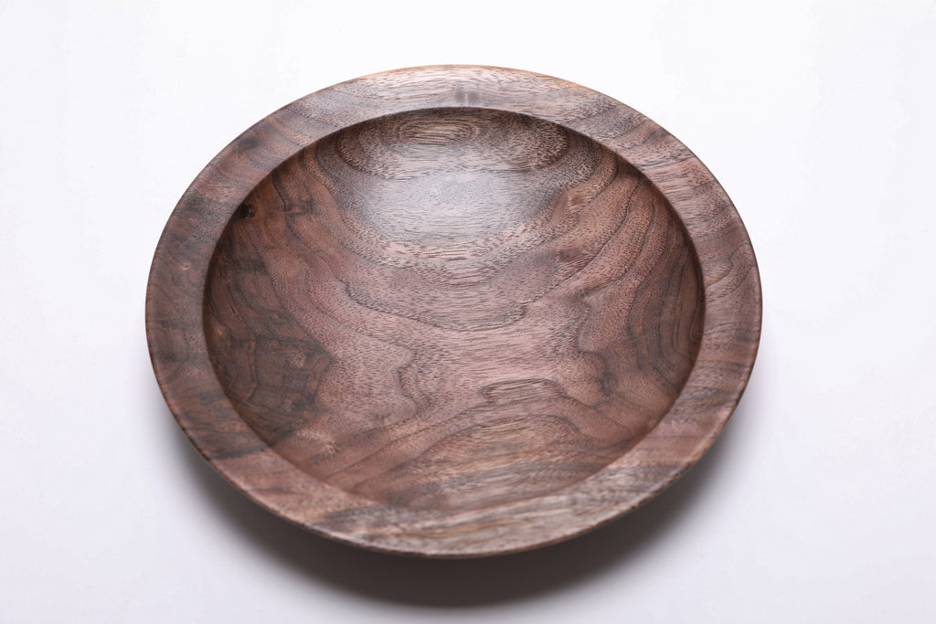 #2521 Shallow Wild Black Walnut Wooden Bowl  8 5/8" x 1 5/8"