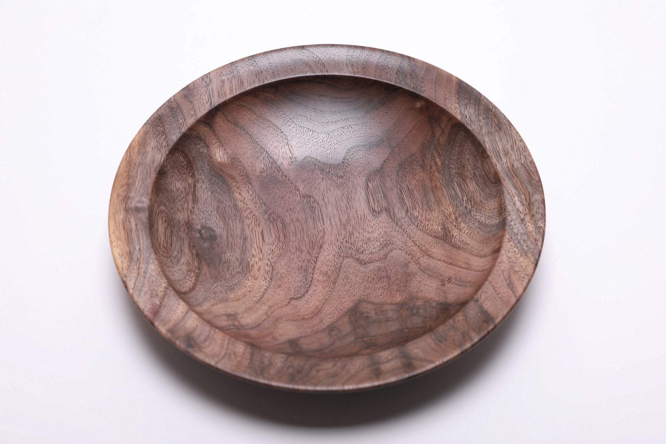 #2521 Shallow Wild Black Walnut Wooden Bowl  8 5/8" x 1 5/8"