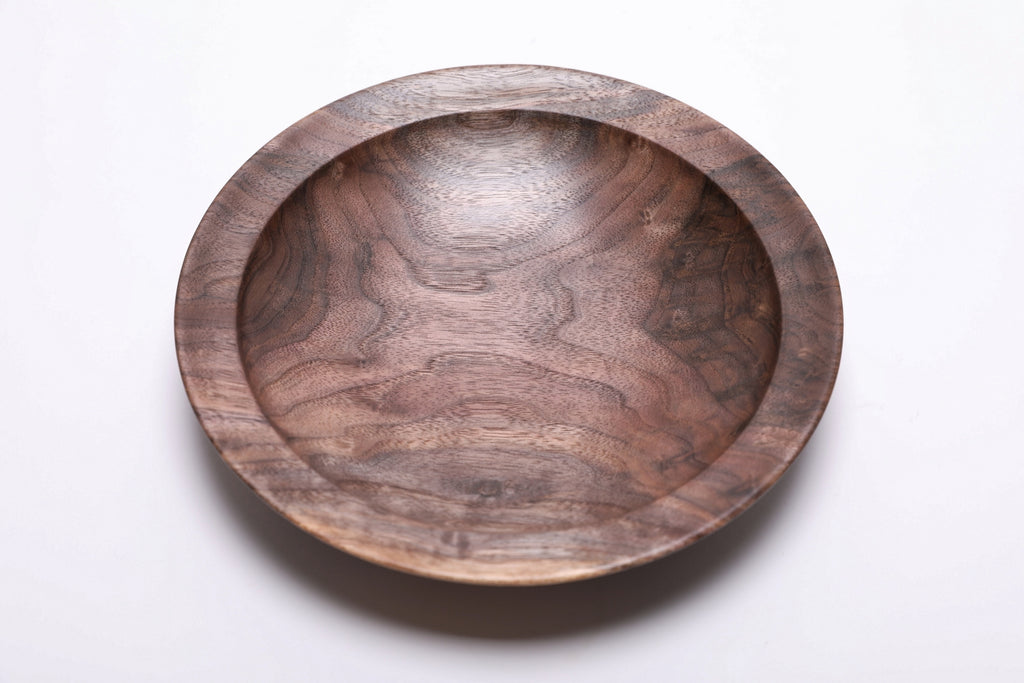 #2521 Shallow Wild Black Walnut Wooden Bowl  8 5/8" x 1 5/8"
