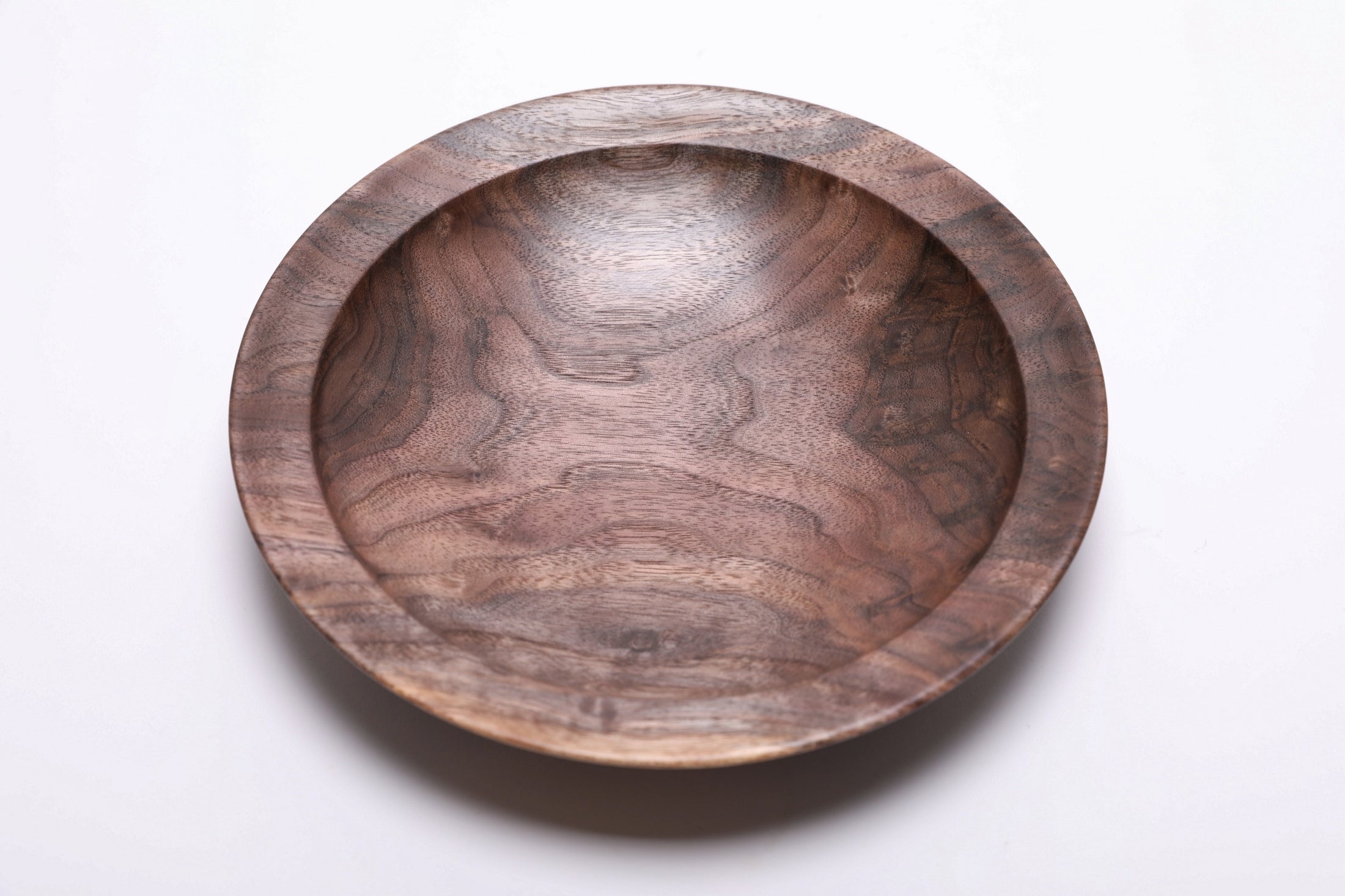 #2521 Shallow Wild Black Walnut Wooden Bowl  8 5/8" x 1 5/8"
